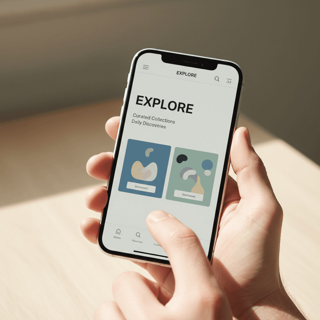 Mobile responsive website on smartphone